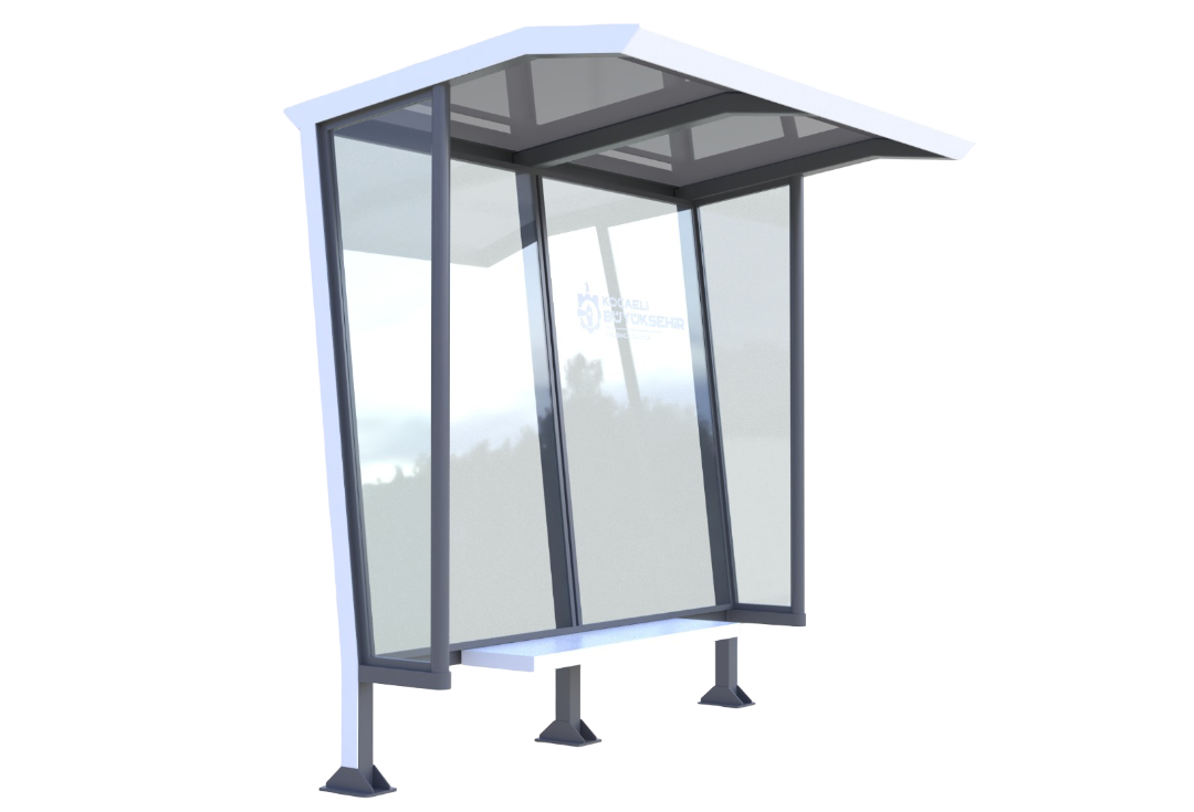 Beğen Metal Bus Shelter Silhouette